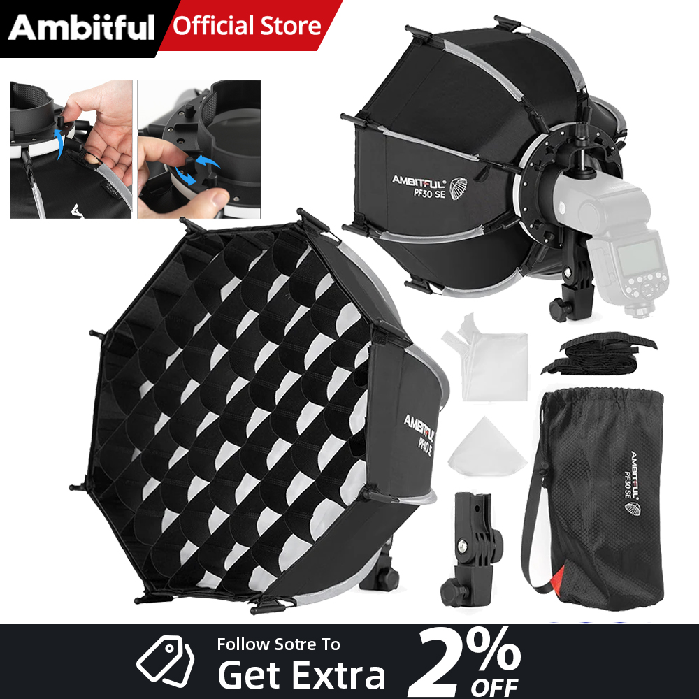 Photography Lighting Diffuser - AMBITFUL PF30/PF40 30cm /40cm Mini Speedlite