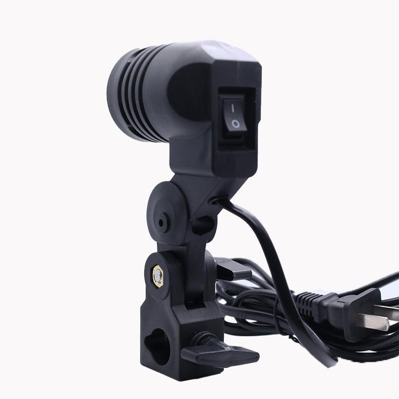 Photography Lighting Tool - Black 1.8M Cable Cord E27 Socket