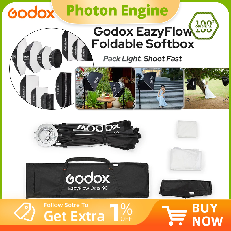 Photography Lighting Diffuser - Godox EazyFlow series Foldable Softbox Bowens