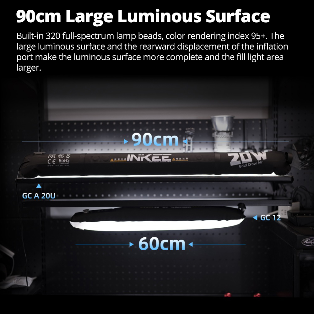 INKEE GCA20U Air Tube LED Ligh - đánh giá và giá Photography Lighting Options