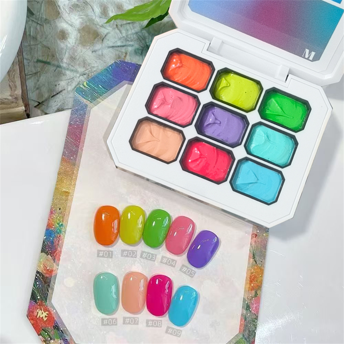 1pc 9-color Solid Nail Polish  - đánh giá và giá Photography Lighting Gel