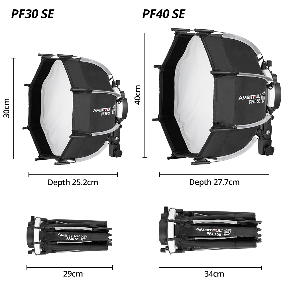 AMBITFUL PF30/PF40 30cm /40cm  - đánh giá và giá Photography Lighting Diffuser