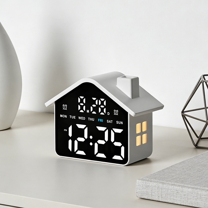 House Shaped Led Alarm Clock E - đánh giá và giá Photography Lighting Portrait