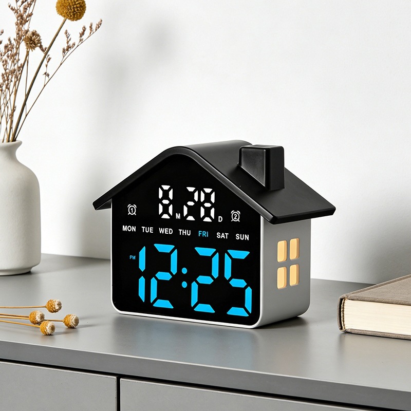 House Shaped Led Alarm Clock E - đánh giá và giá Photography Lighting Portrait