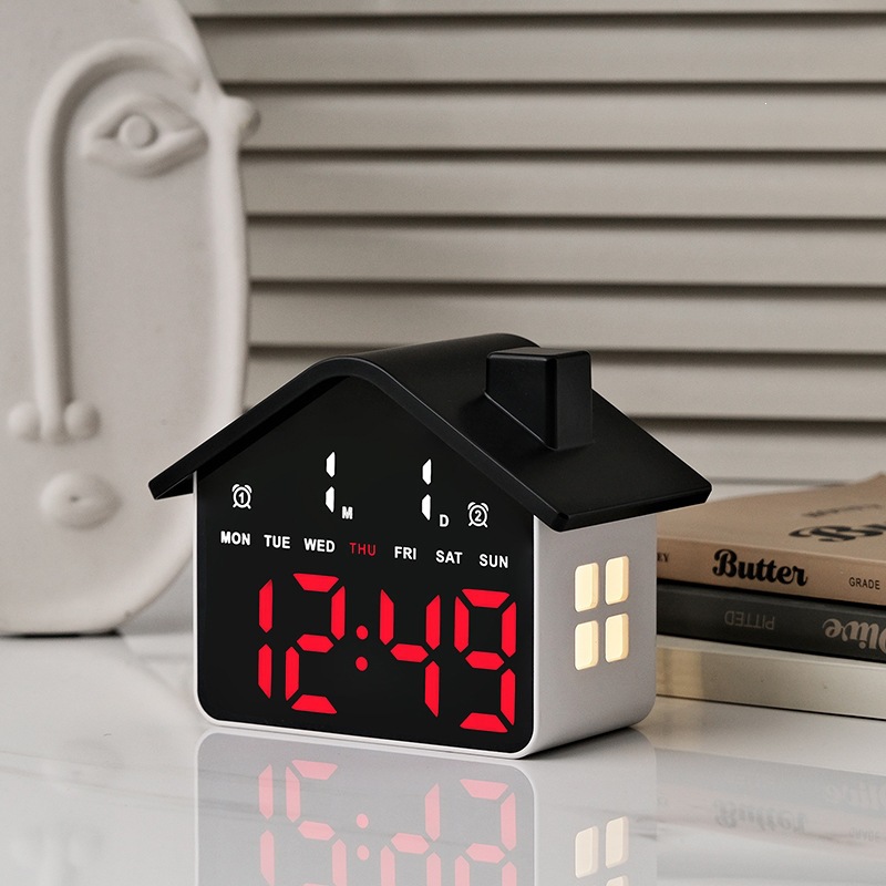 House Shaped Led Alarm Clock E - đánh giá và giá Photography Lighting Portrait