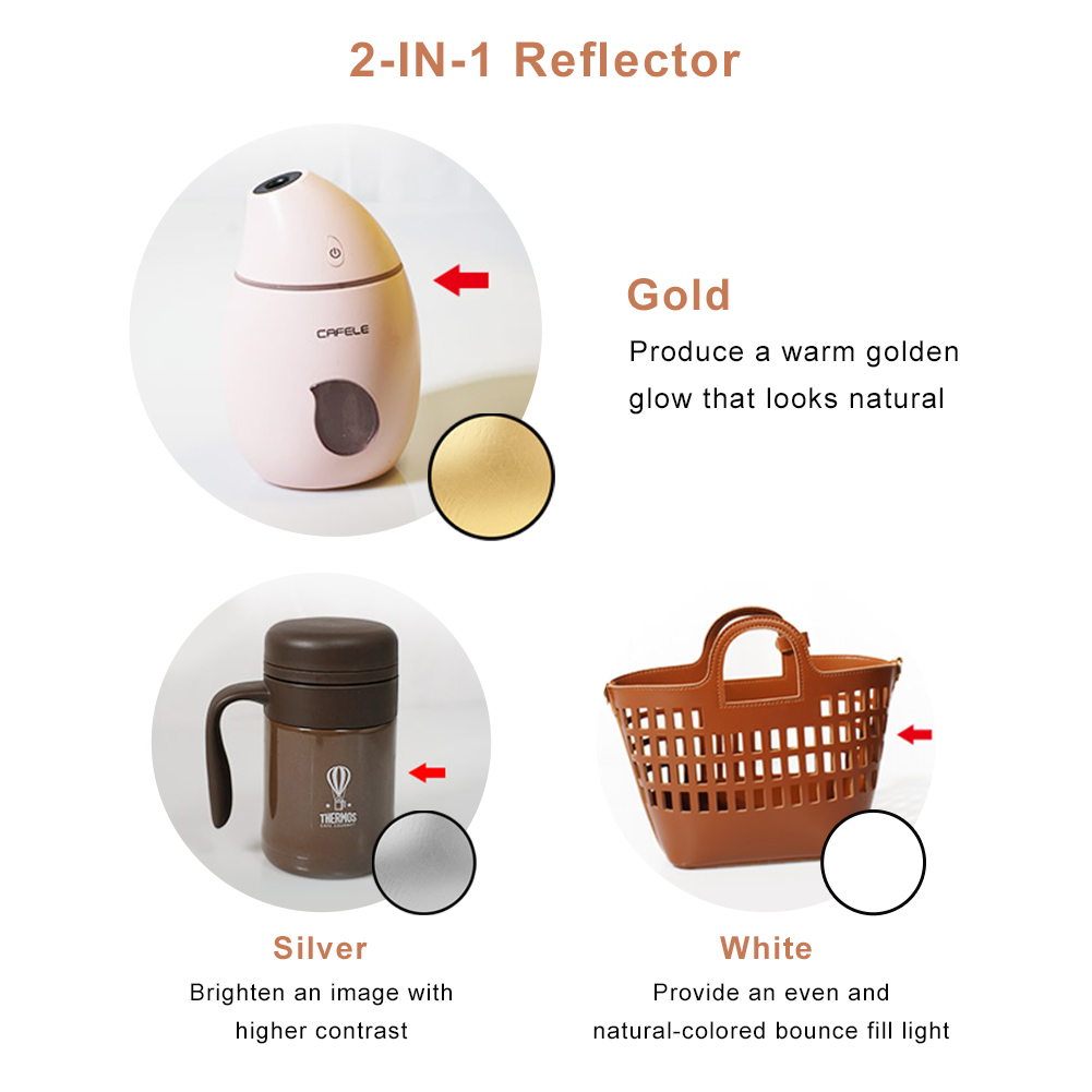 2in1 Round Portable Reflector  - đánh giá và giá Photography Lighting Diffuser