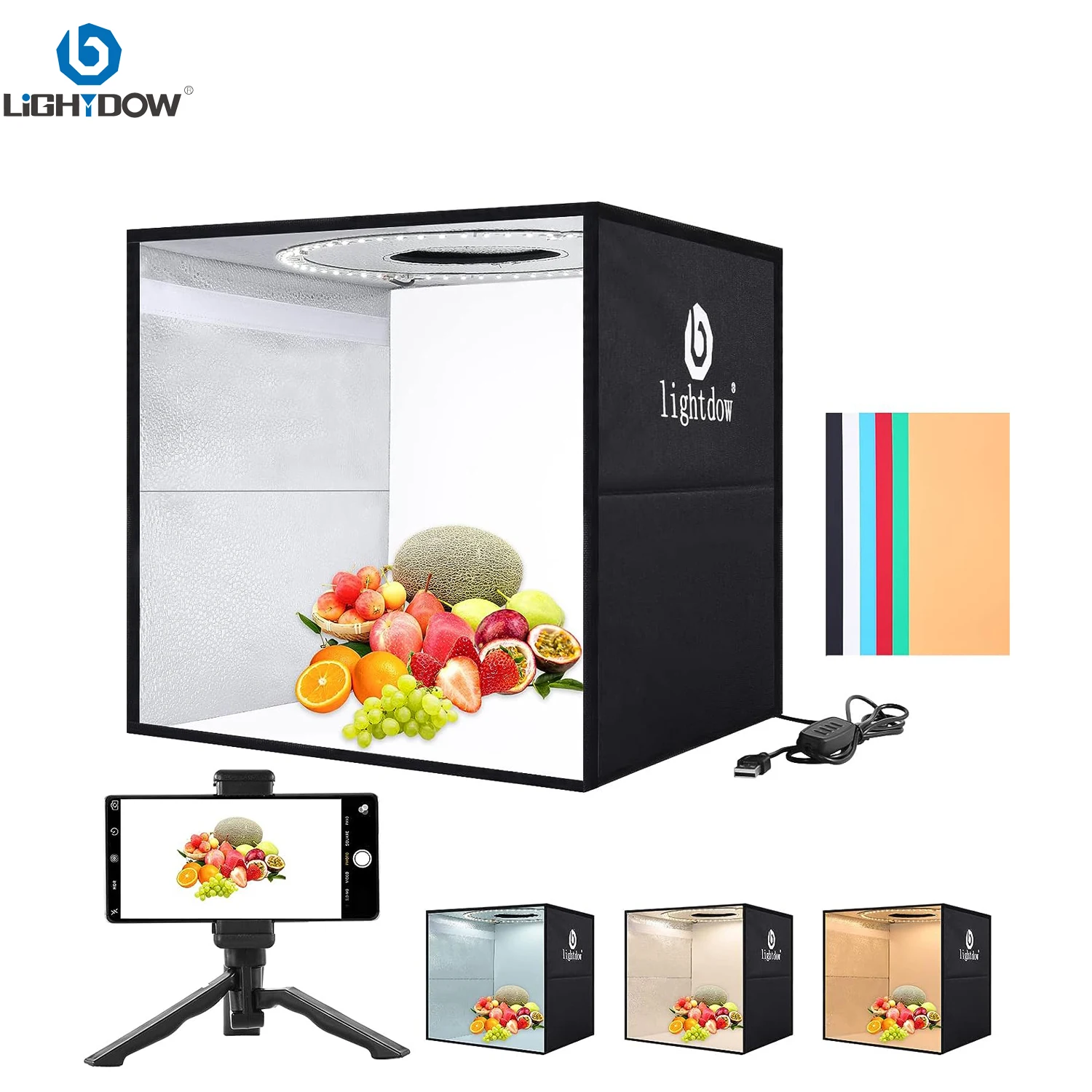 Lightdow Photo Studio Light Bo - đánh giá và giá Photography Lighting Kit With Backdrop