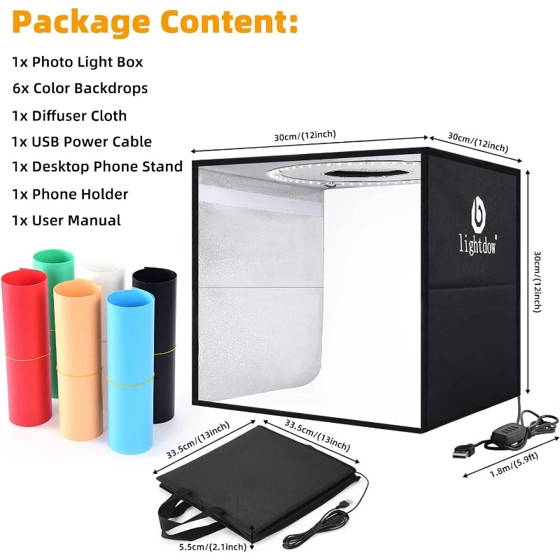 Lightdow Photo Studio Light Bo - đánh giá và giá Photography Lighting Kit With Backdrop