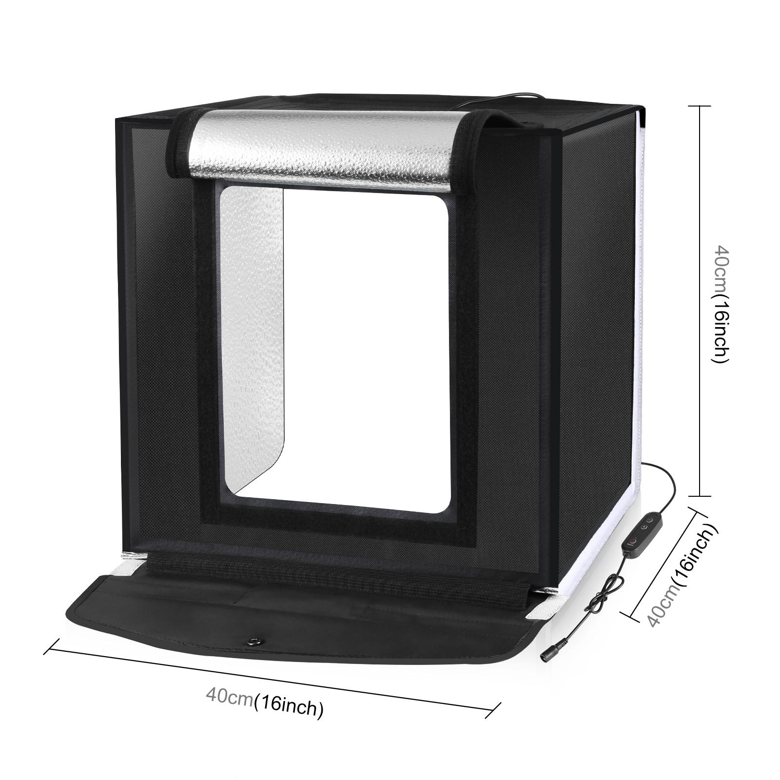 PULUZ 40cm Photo Studio Box Ta - đánh giá và giá Photography Lighting Kit With Backdrop