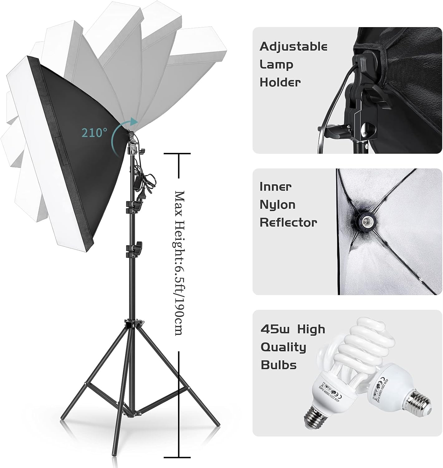 Photography Lighting Kit, Ligh - đánh giá và giá Photography Lighting Kit With Backdrop