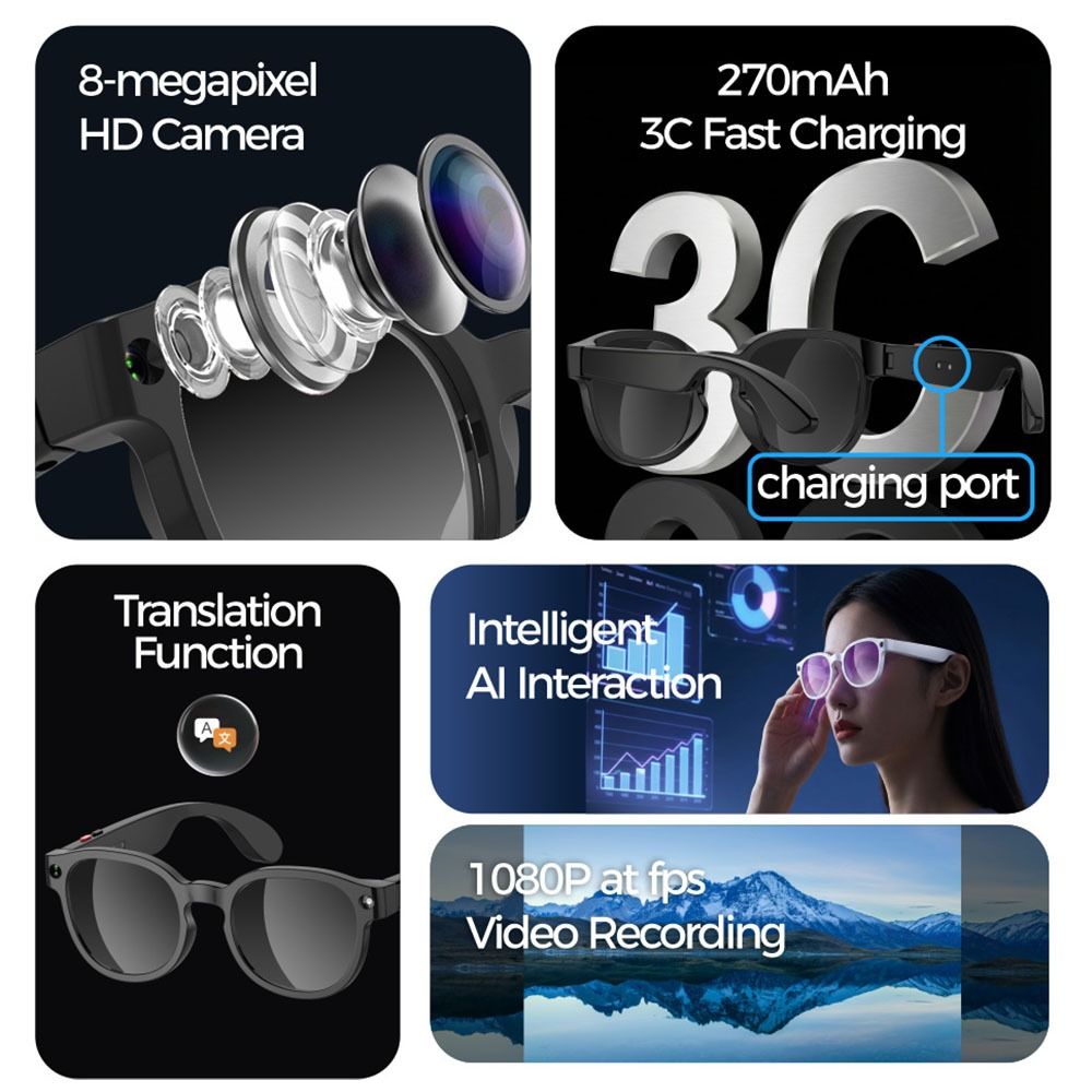 2 in 1 AI Smart Glasses AIMB-S - đánh giá và giá Photography Lighting Professional