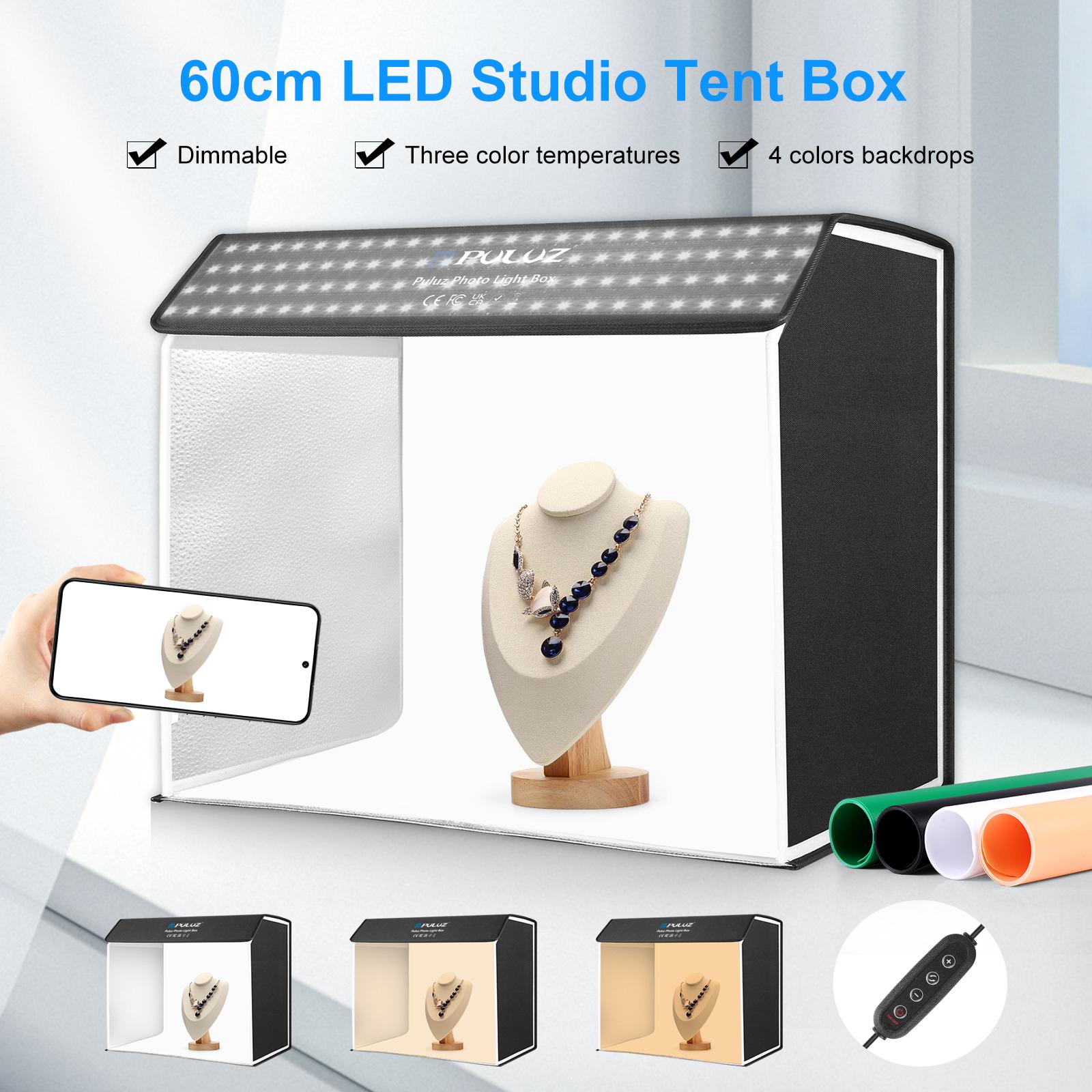 PULUZ 60 x 40cm Photo Studio L - đánh giá và giá Photography Lighting Kit With Backdrop