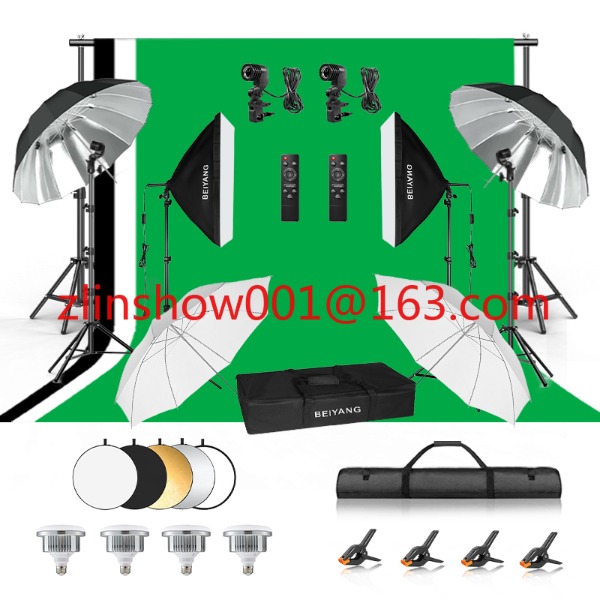 Photo Studio Equipment 2.6*3m/ - đánh giá và giá Photography Lighting Kit With Backdrop