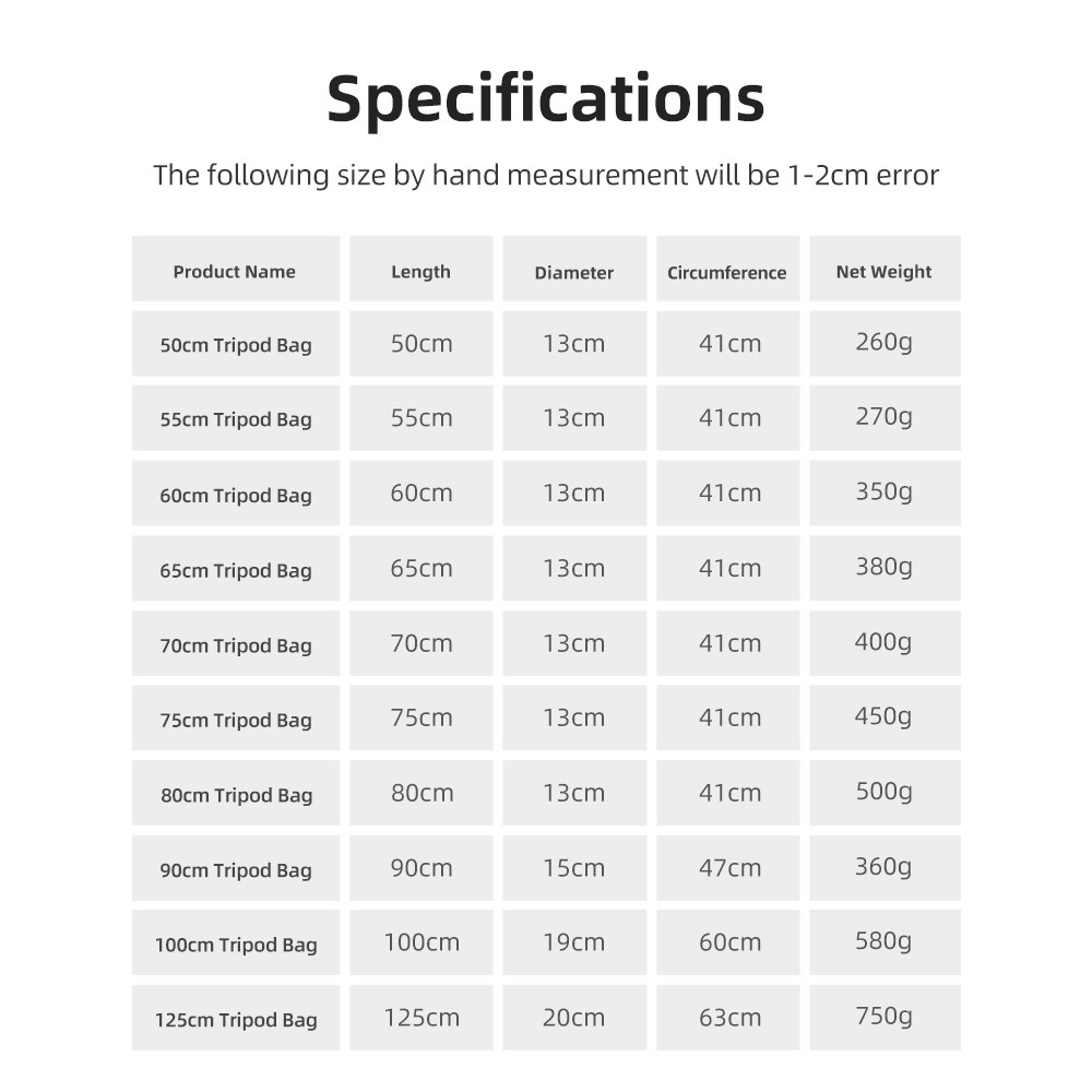 55/60/65/70/75/80/100/125Cm Đệ - đánh giá và giá Photography Lighting Bag