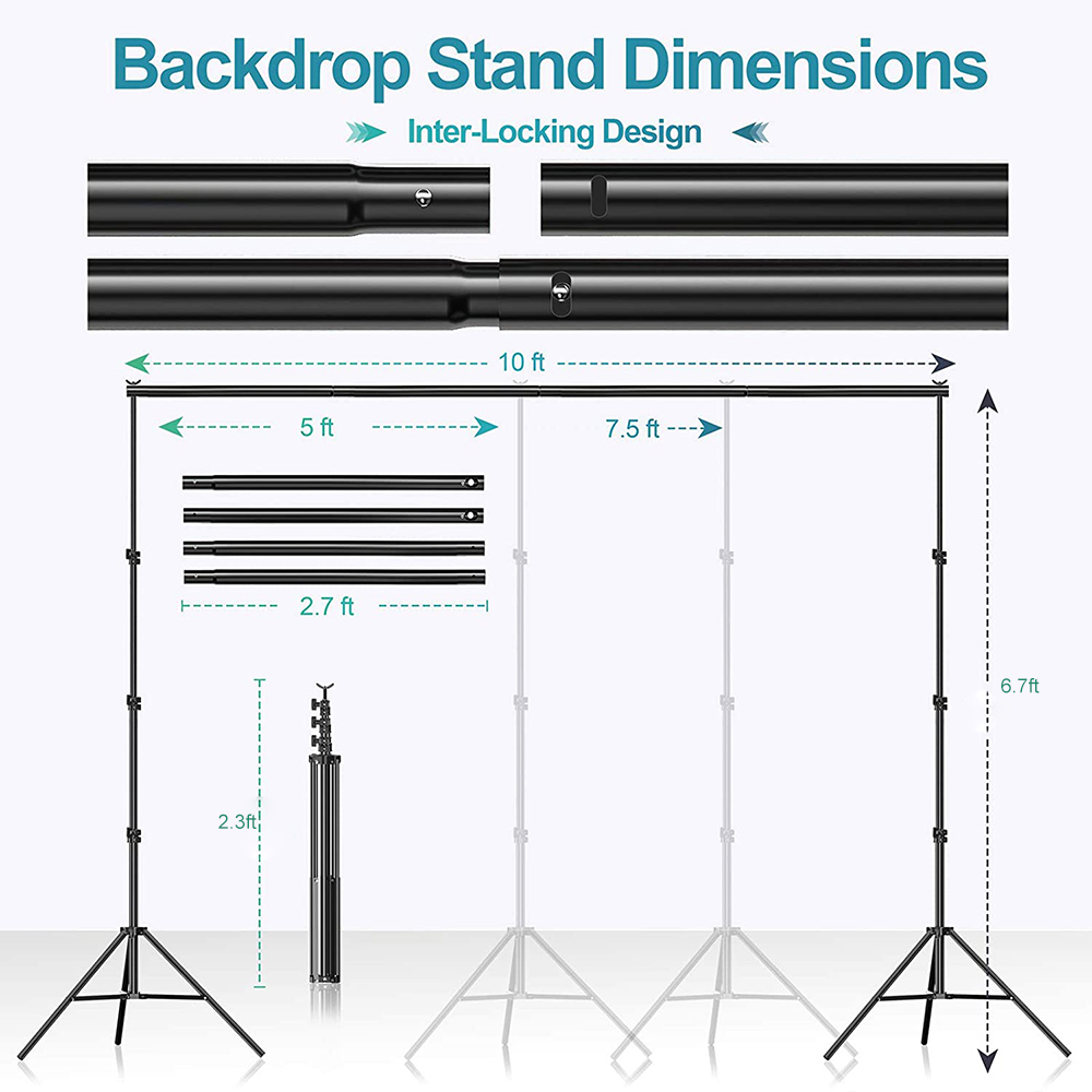 Cost-effective  Photo Studio E - đánh giá và giá Photography Lighting Kit With Backdrop