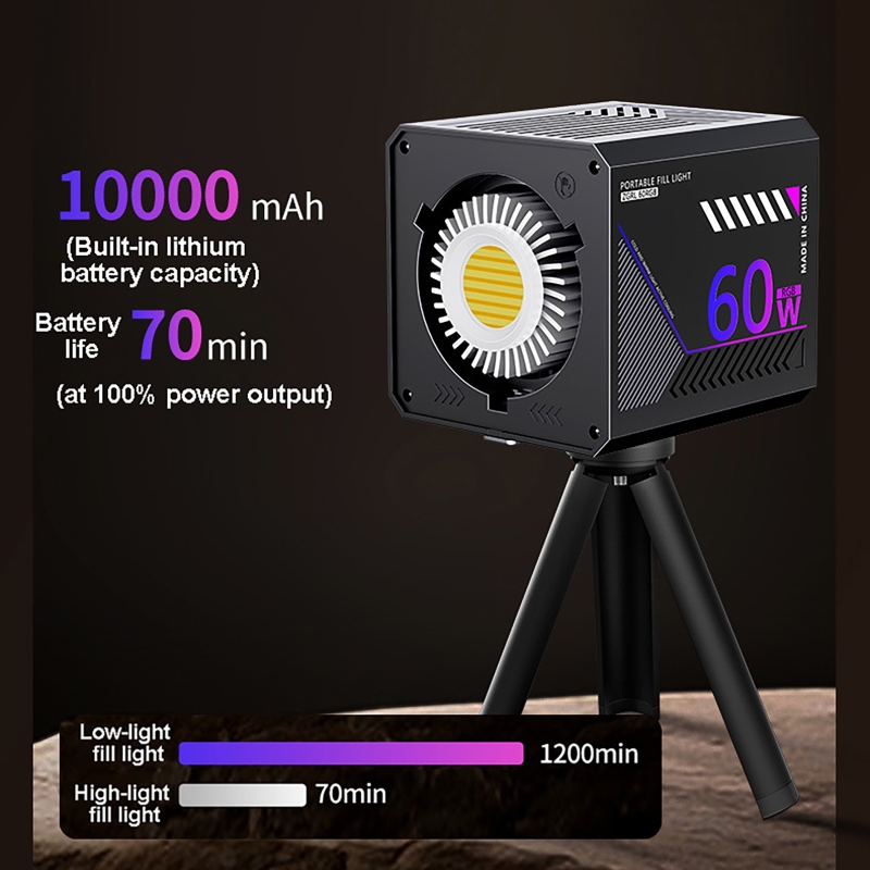 60W RGB Video Light Portable L - đánh giá và giá Photography Lighting Professional