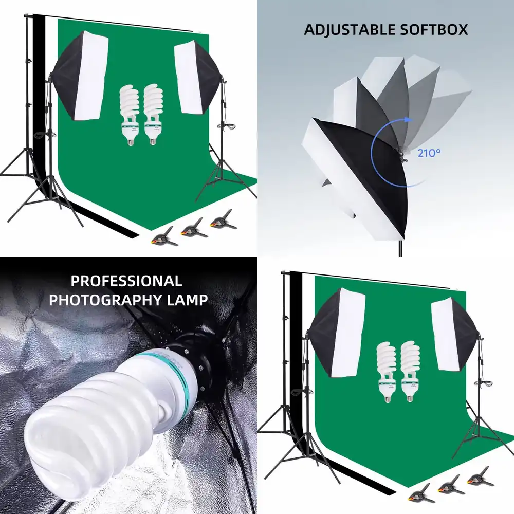 1 Photo Studio Equipment 2.6*3 - đánh giá và giá Photography Lighting Kit With Backdrop