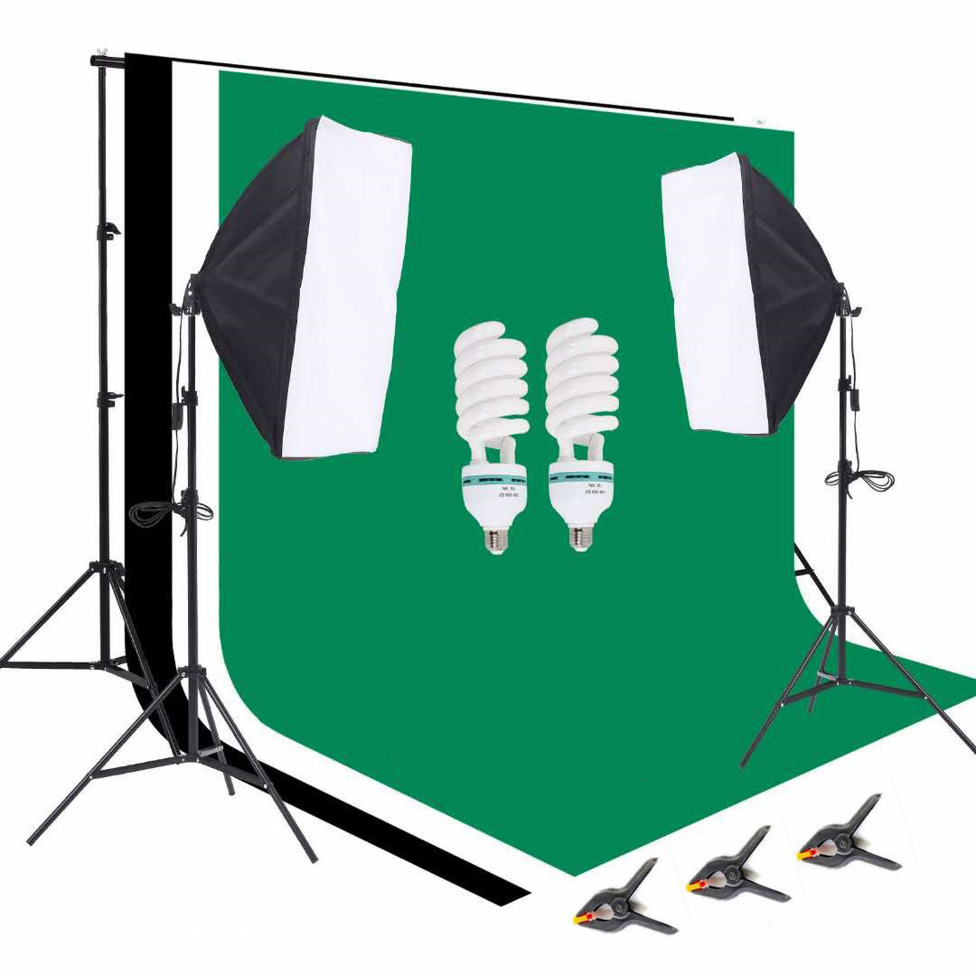 1 Photo Studio Equipment 2.6*3 - đánh giá và giá Photography Lighting Kit With Backdrop