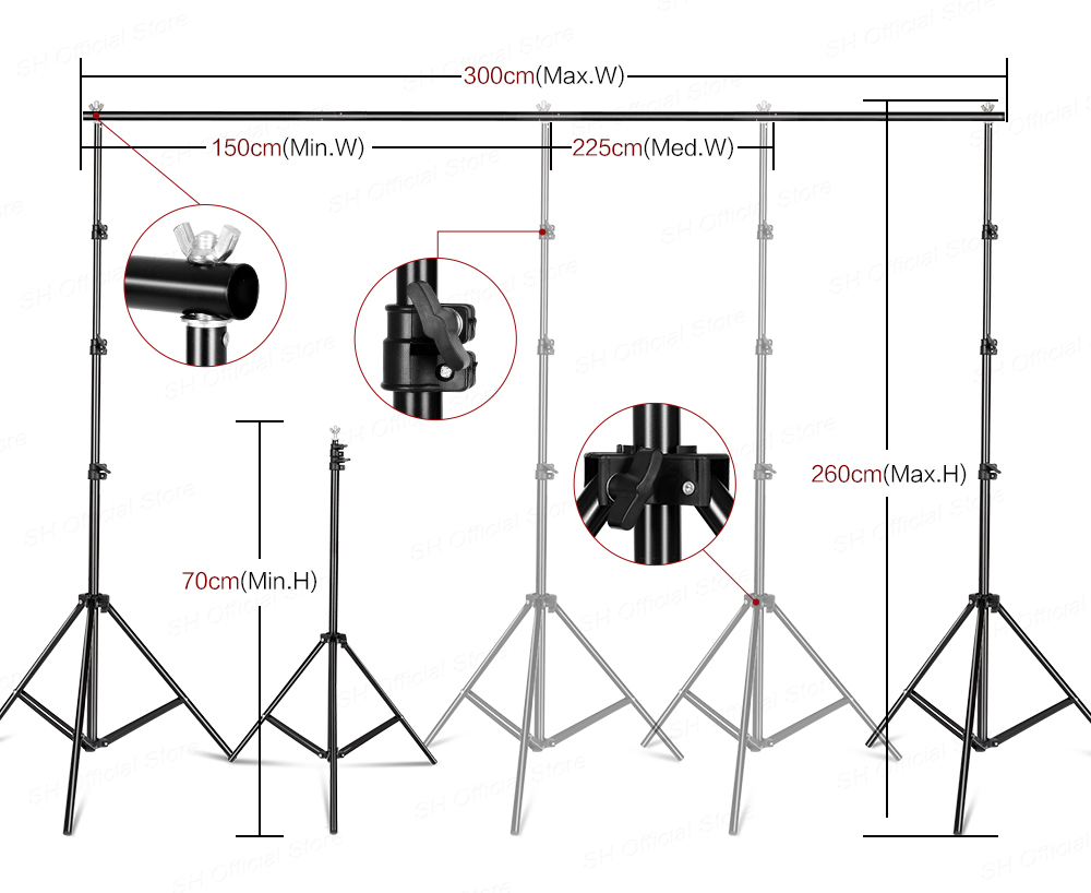 Chụp Ảnh Ảnh Studio Softbox Bộ - đánh giá và giá Photography Lighting Kit With Backdrop