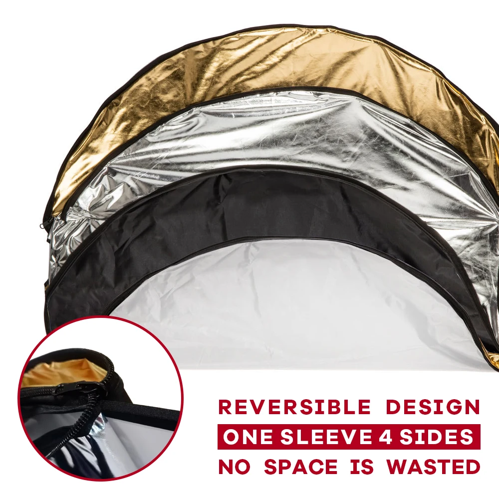 60/80/110cm 5-in-1 Collapsible - đánh giá và giá Photography Lighting Reflector